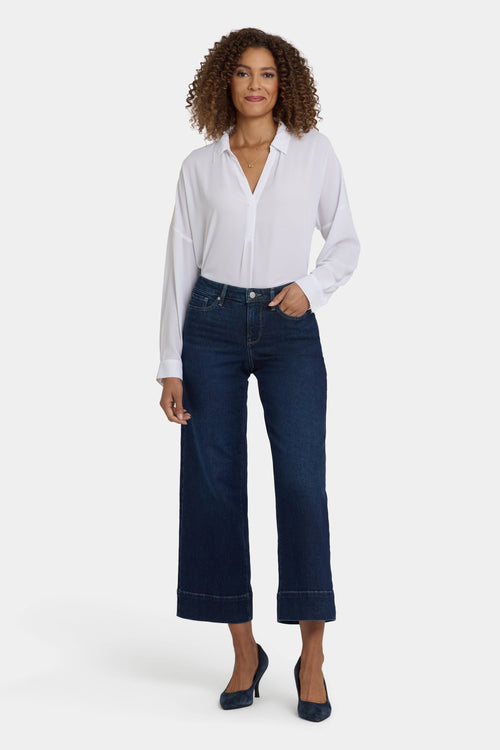 Teresa Wide Leg Ankle Jeans - Midnight Breeze