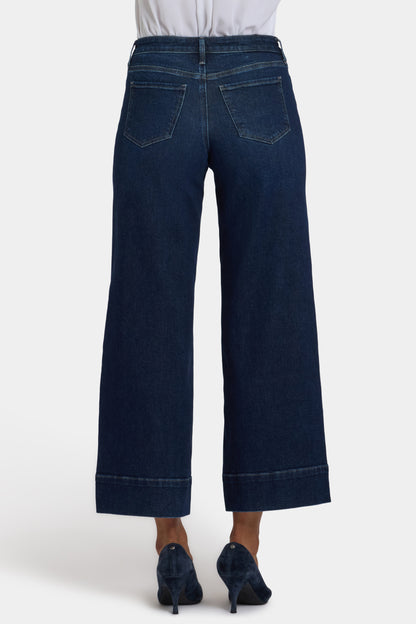 Teresa Wide Leg Ankle Jeans - Midnight Breeze