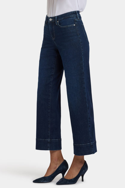 Teresa Wide Leg Ankle Jeans - Midnight Breeze