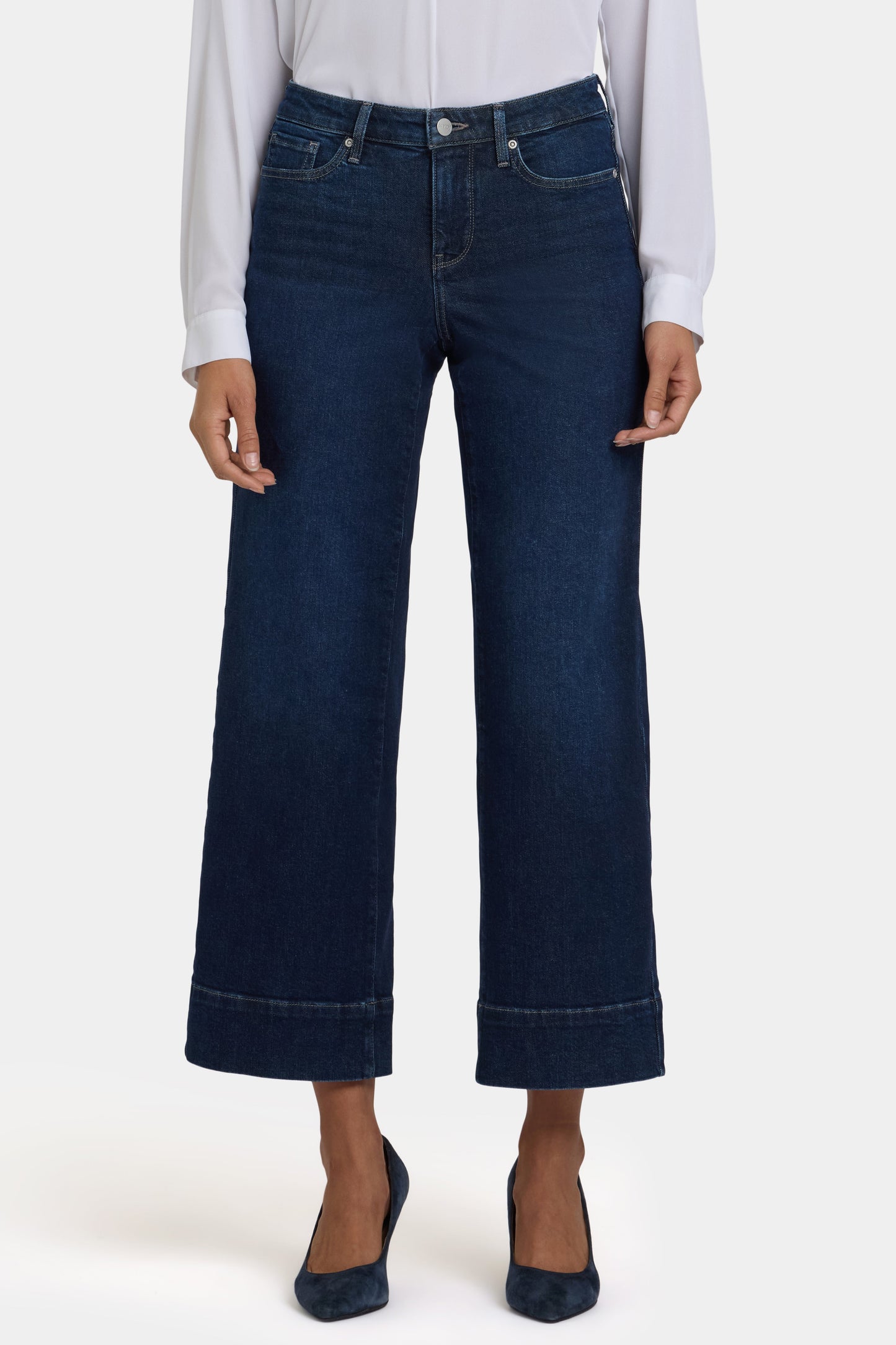 Teresa Wide Leg Ankle Jeans - Midnight Breeze