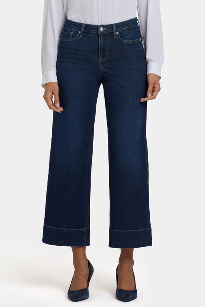 Teresa Wide Leg Ankle Jeans - Midnight Breeze