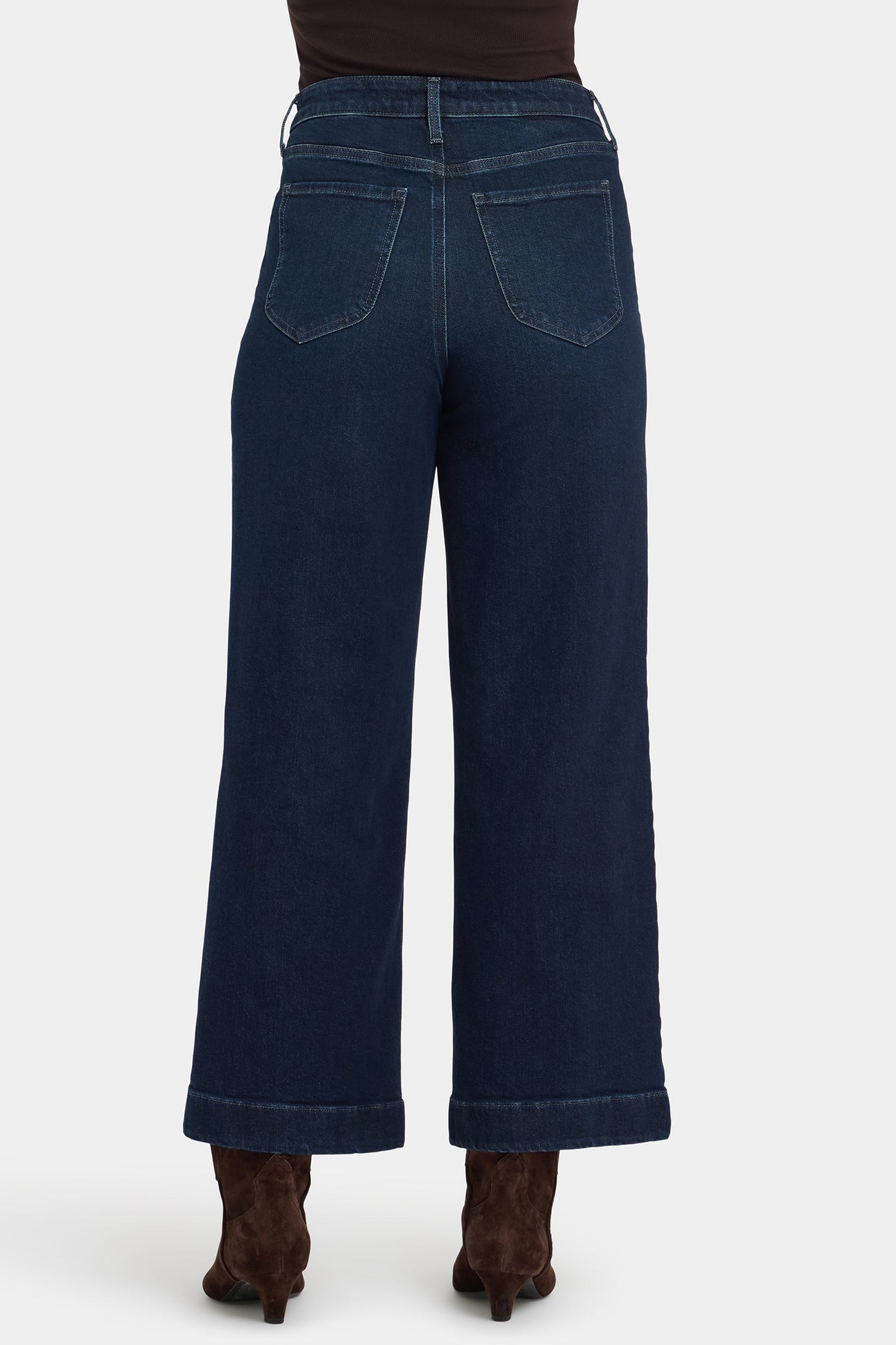 Teresa Wide Leg Ankle Jeans - Blacken Blue