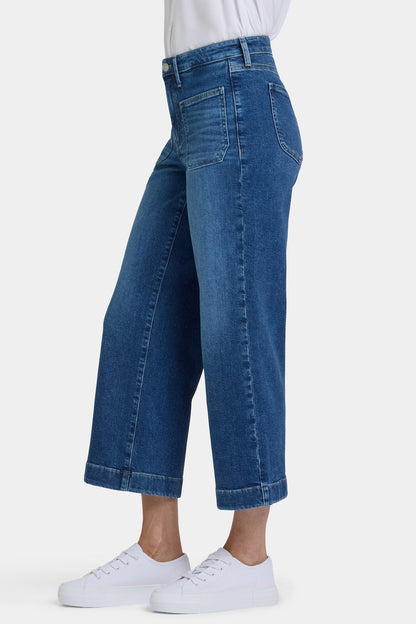 Teresa Wide Leg Ankle Jeans - Opera Blue