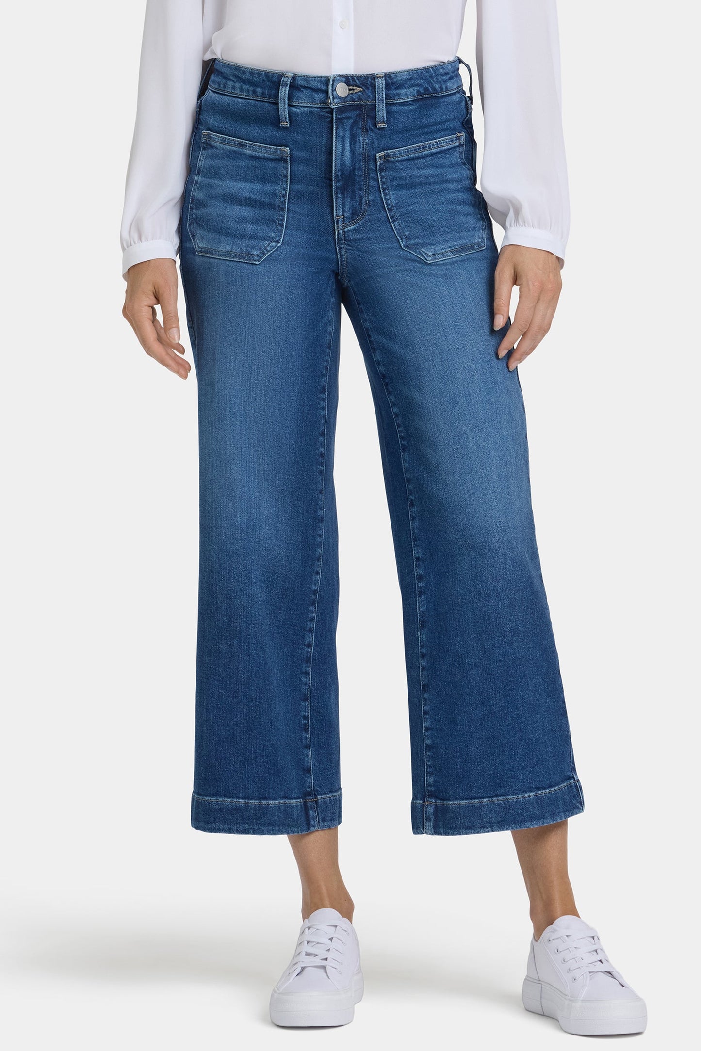 Teresa Wide Leg Ankle Jeans - Opera Blue