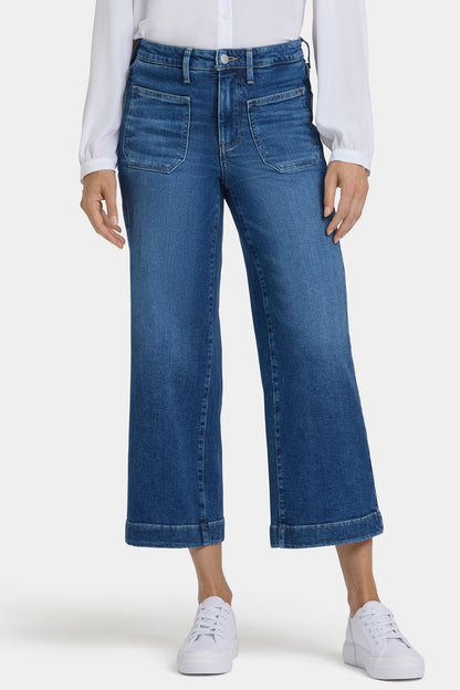 Teresa Wide Leg Ankle Jeans - Opera Blue