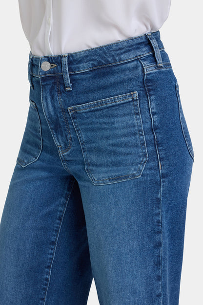Teresa Wide Leg Ankle Jeans - Opera Blue