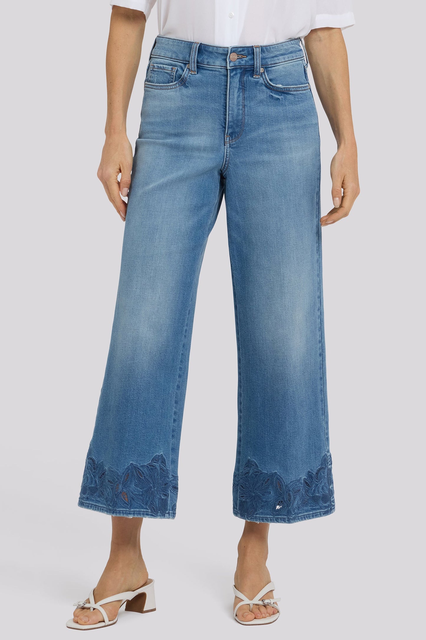 Teresa Wide Leg Ankle Jeans - Port Sea