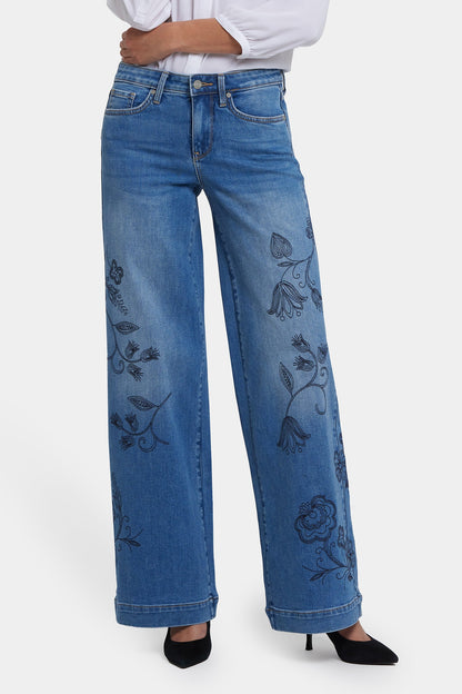 Teresa Wide Leg Jeans - Water Canyon