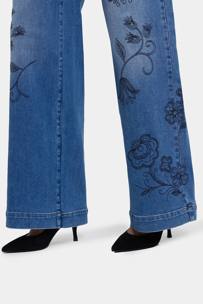 Teresa Wide Leg Jeans - Water Canyon