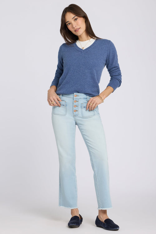 Marilyn Straight Ankle Jeans - Sky Valley