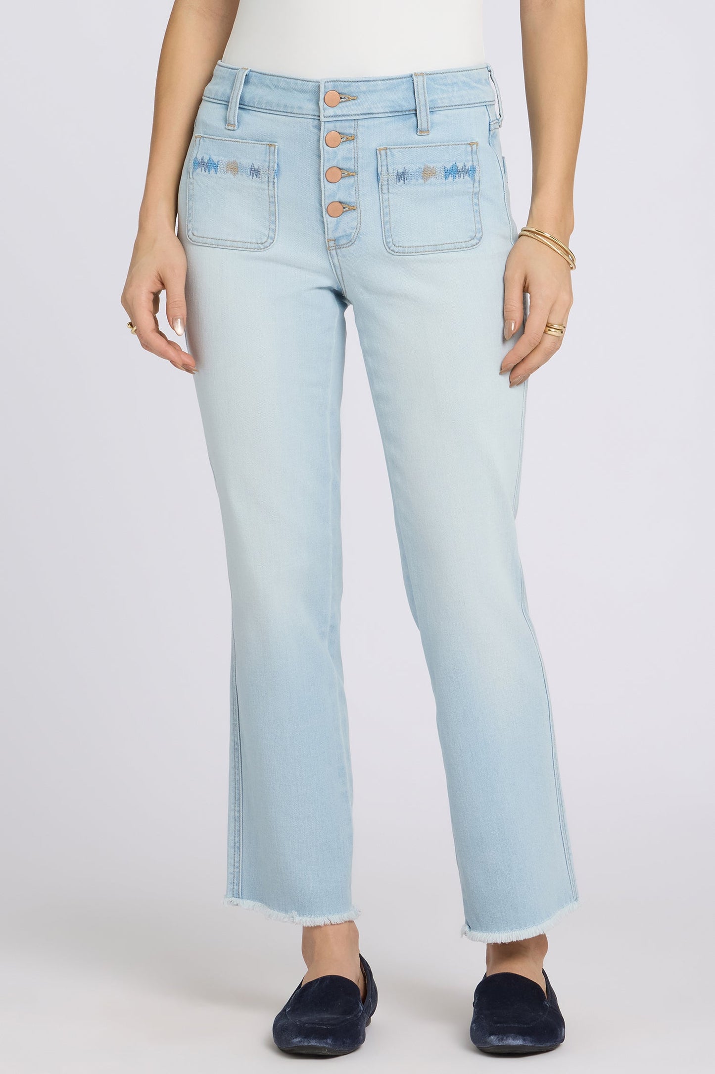 Marilyn Straight Ankle Jeans - Sky Valley