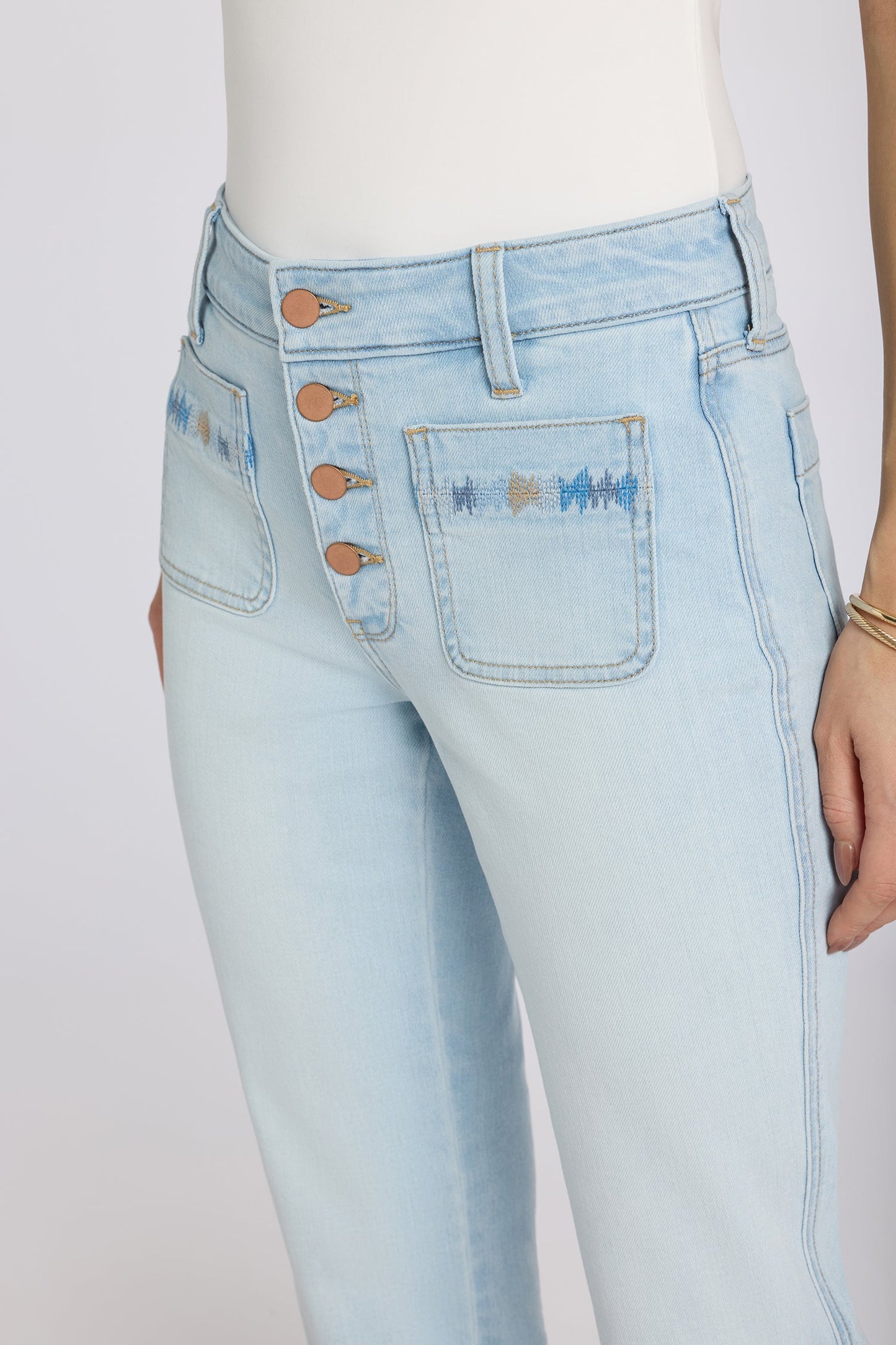 Marilyn Straight Ankle Jeans - Sky Valley