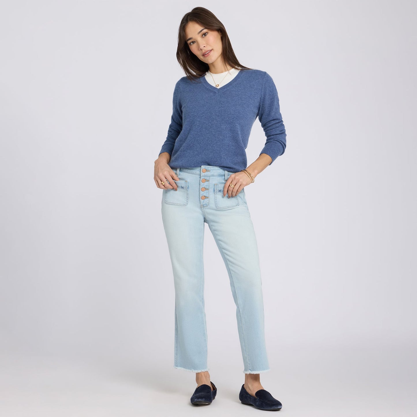 Marilyn Straight Ankle Jeans - Sky Valley