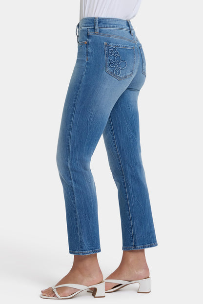 Marilyn Straight Ankle Jeans - Pacifica