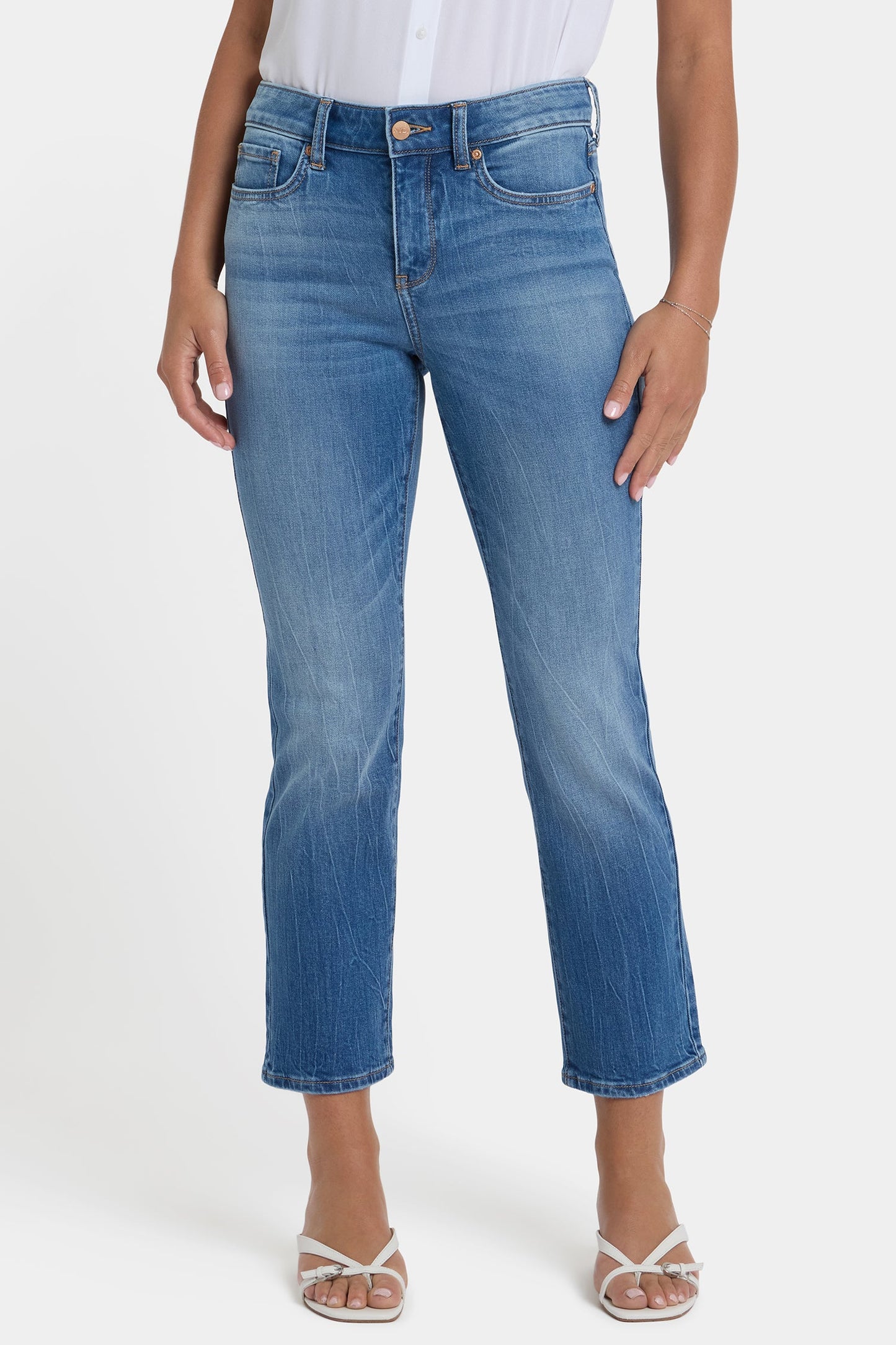 Marilyn Straight Ankle Jeans - Pacifica