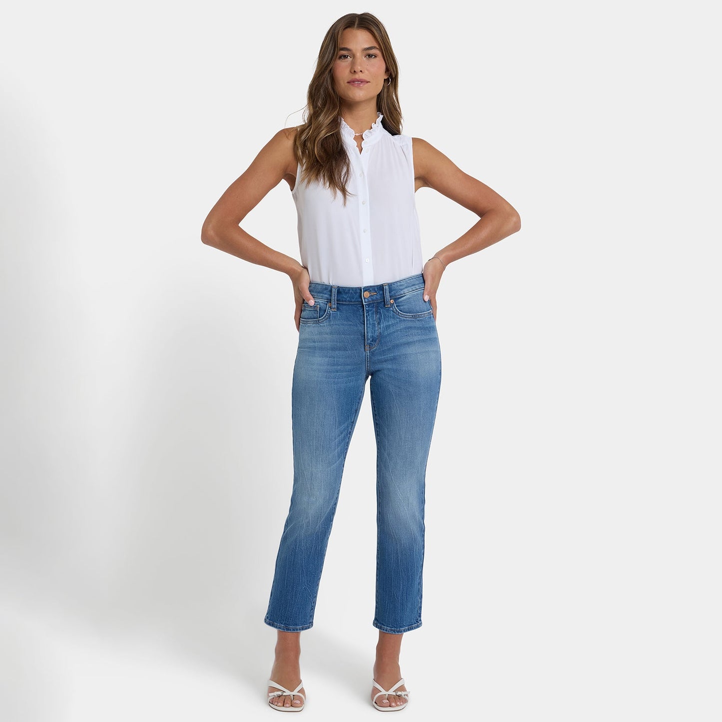 Marilyn Straight Ankle Jeans - Pacifica