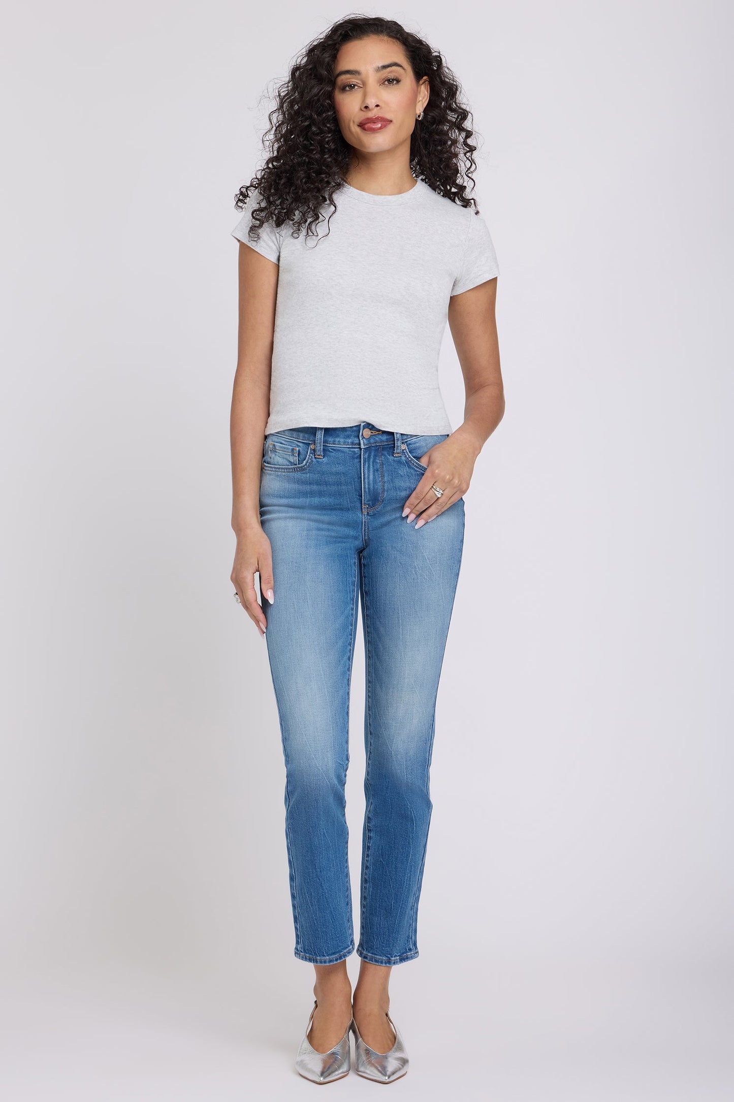 Sheri Slim Straight Ankle Jeans - Pacifica