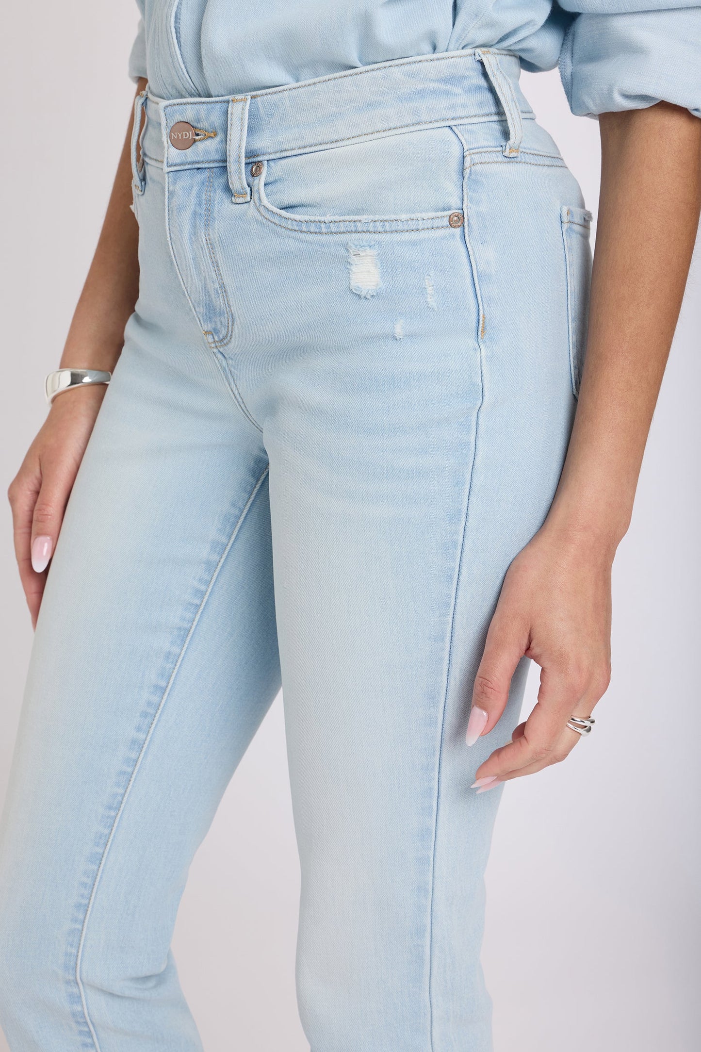 Sheri Slim Straight Ankle Jeans - Sky Valley