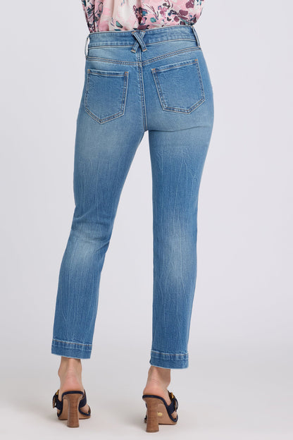 Sheri Slim Straight Ankle Jeans - Pacifica