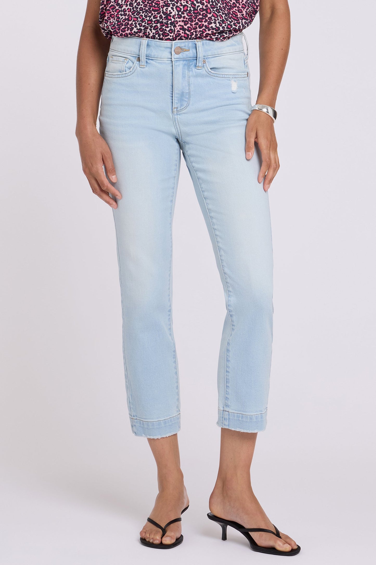 Sheri Slim Straight Ankle Jeans - Sky Valley