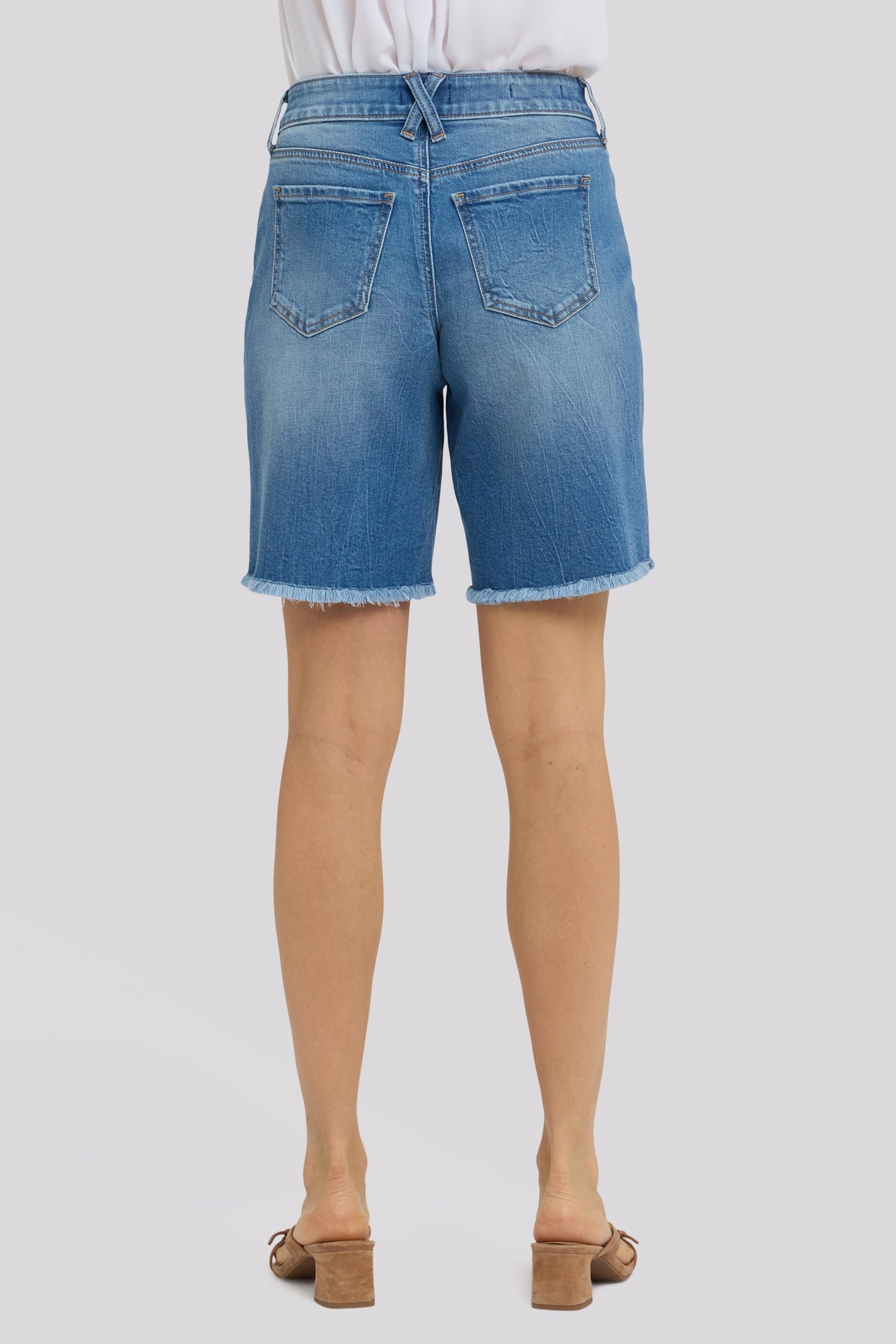 Naomi Relaxed A-Line Denim Shorts - Pacifica