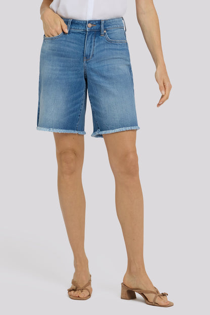 Naomi Relaxed A-Line Denim Shorts - Pacifica
