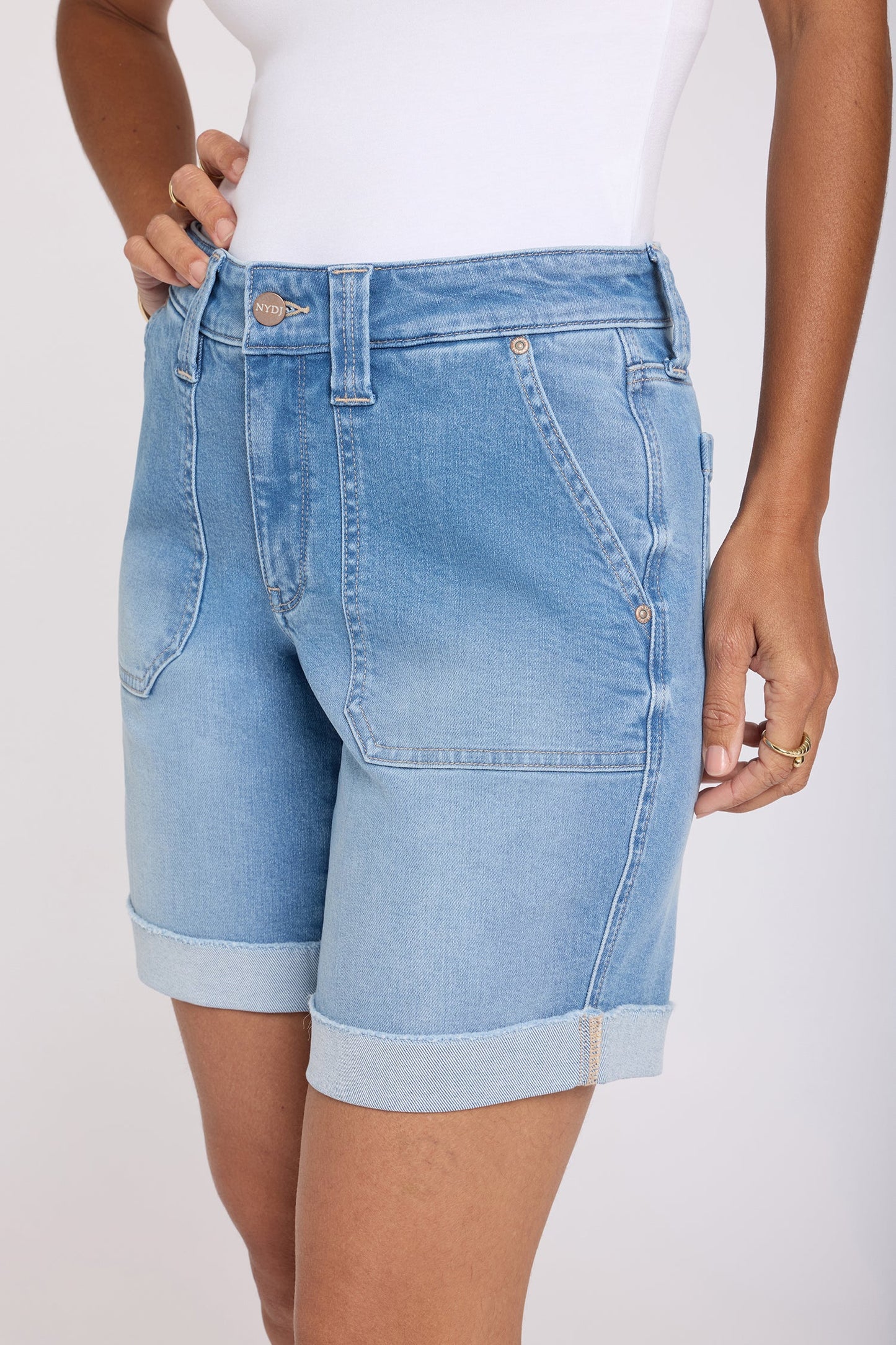 Diana Relaxed Denim Shorts - Distressed Vista Lakes