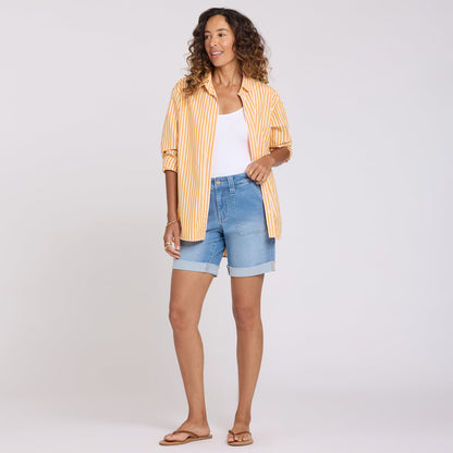 Diana Relaxed Denim Shorts - Distressed Vista Lakes
