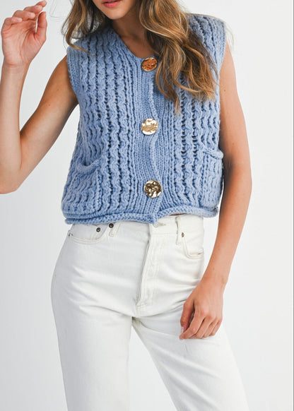 NORA CHUNKY KNIT VEST