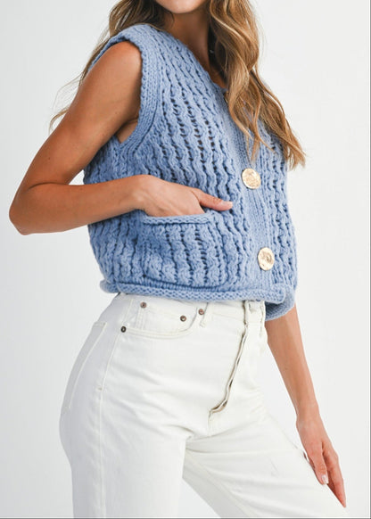NORA CHUNKY KNIT VEST