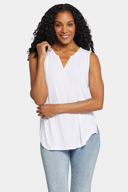Sleeveless Perfect Tee - Optic White