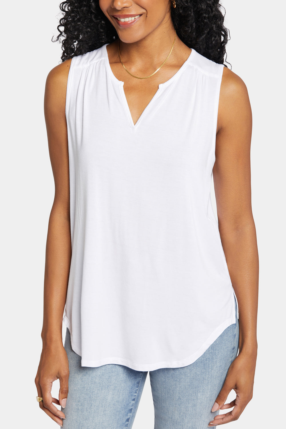 Sleeveless Perfect Tee - Optic White
