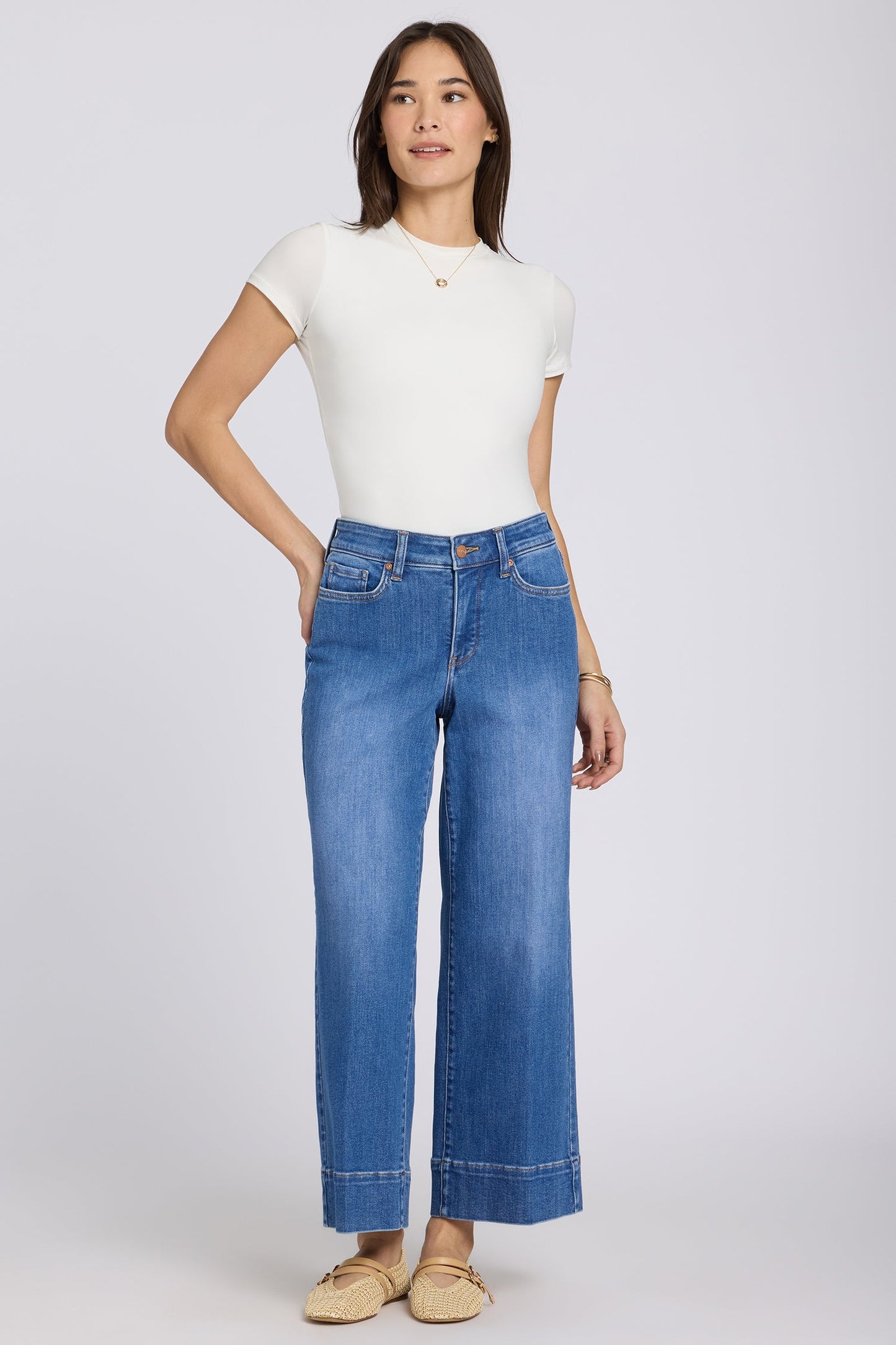 Teresa Wide Leg Ankle Jeans - Blue Paradise