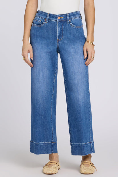 Teresa Wide Leg Ankle Jeans - Blue Paradise
