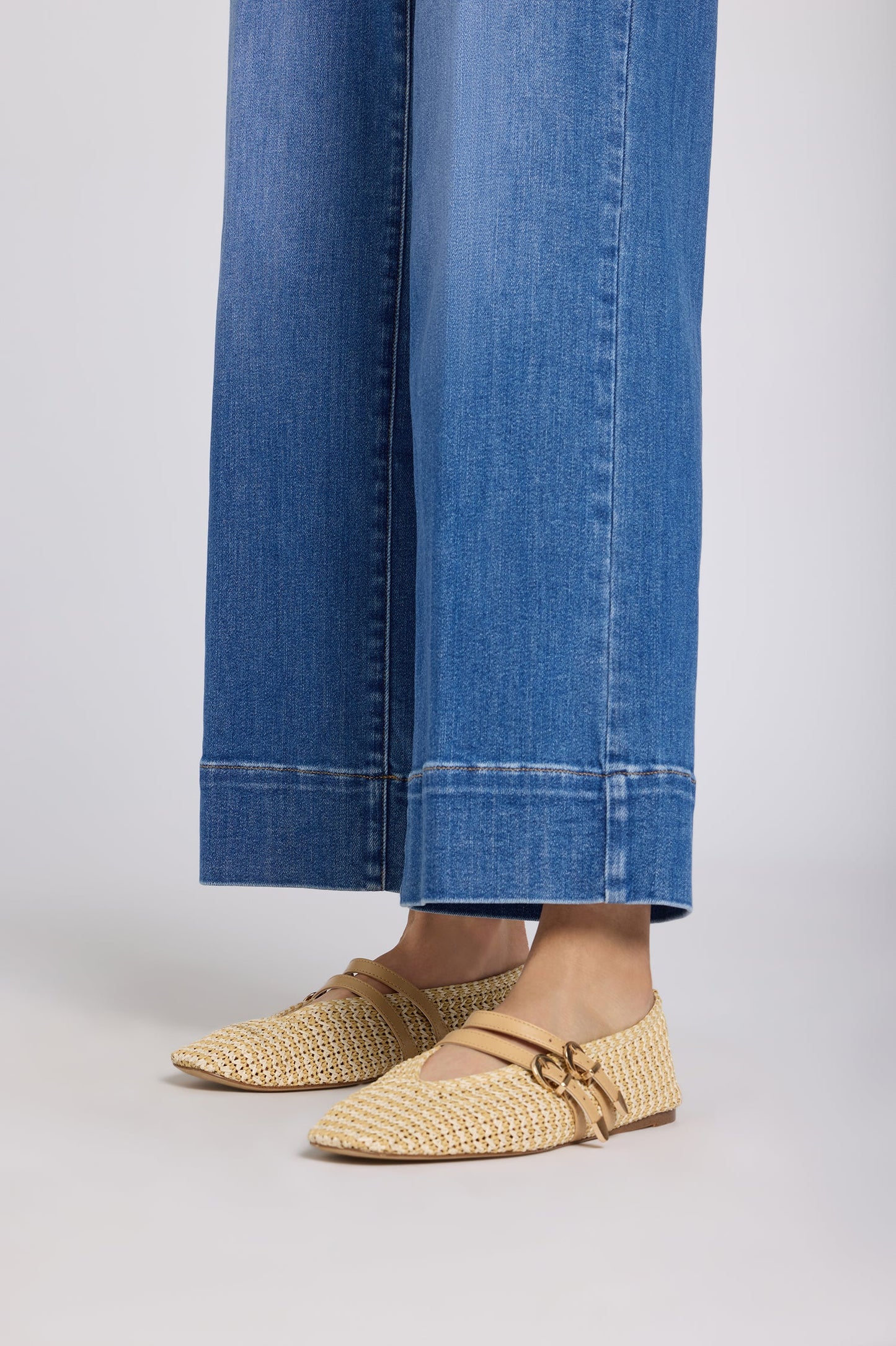 Teresa Wide Leg Ankle Jeans - Blue Paradise
