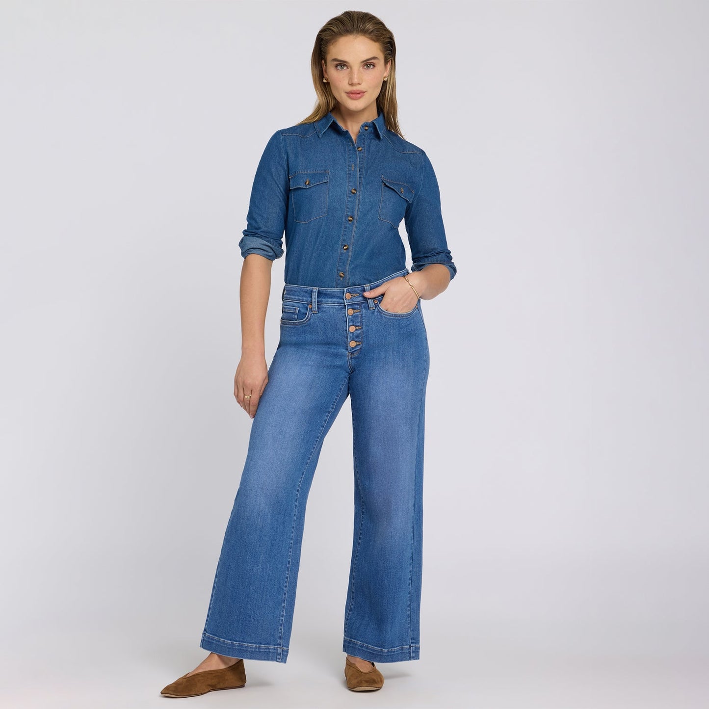 Teresa Wide Leg Jeans - Blue Paradise