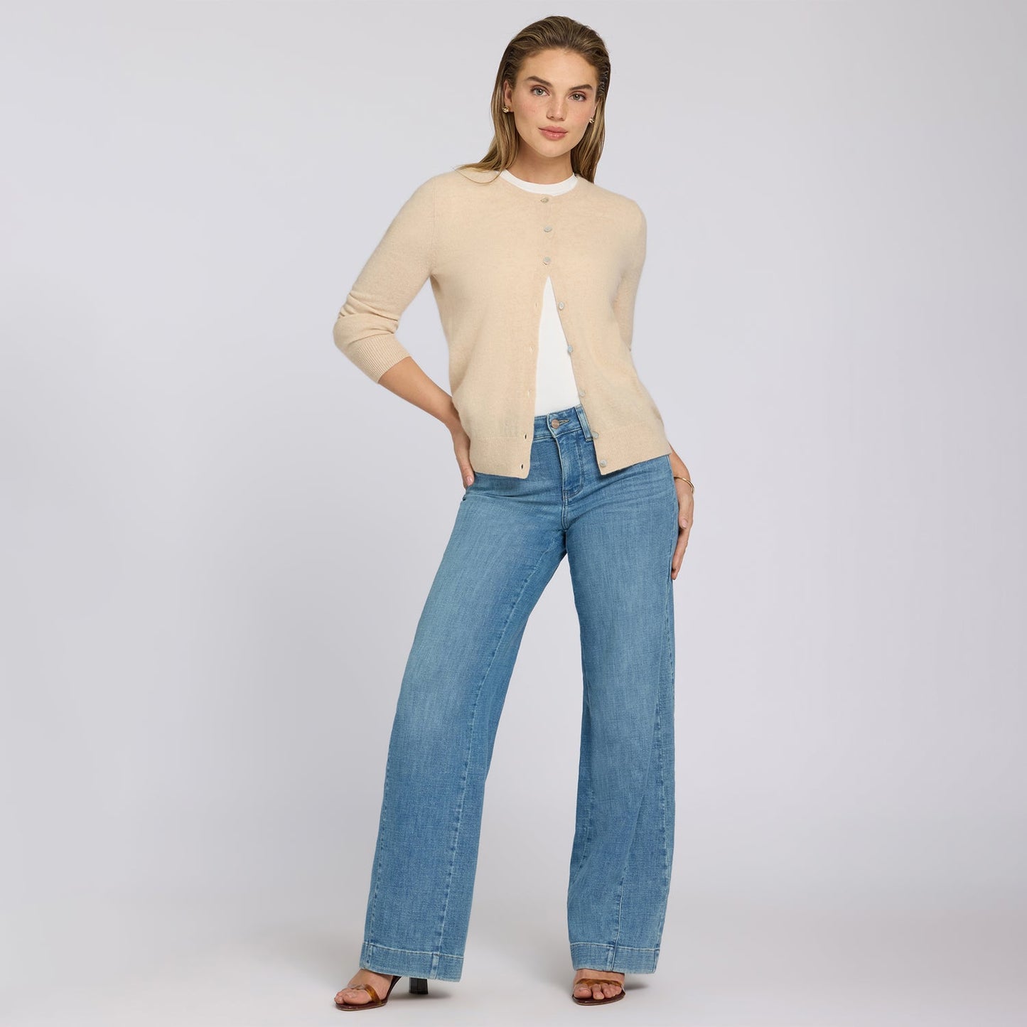 Teresa Wide Leg Jeans - Dawn Rock