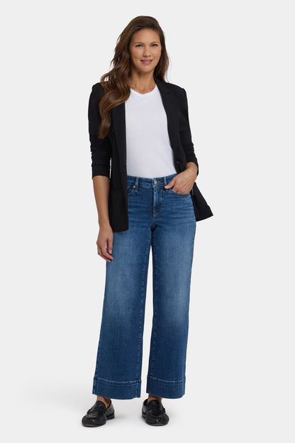 Teresa Wide Leg Ankle Jeans - Opera Blue