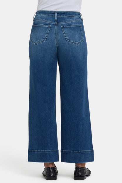 Teresa Wide Leg Ankle Jeans - Opera Blue