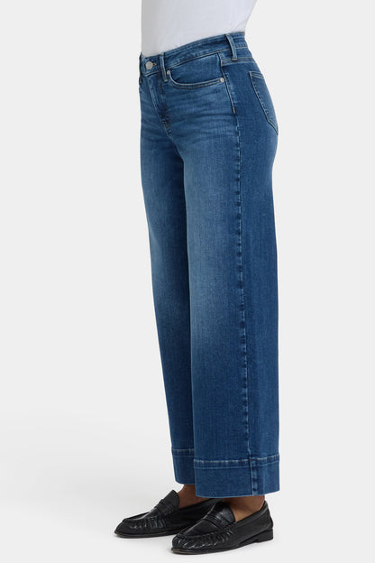 Teresa Wide Leg Ankle Jeans - Opera Blue