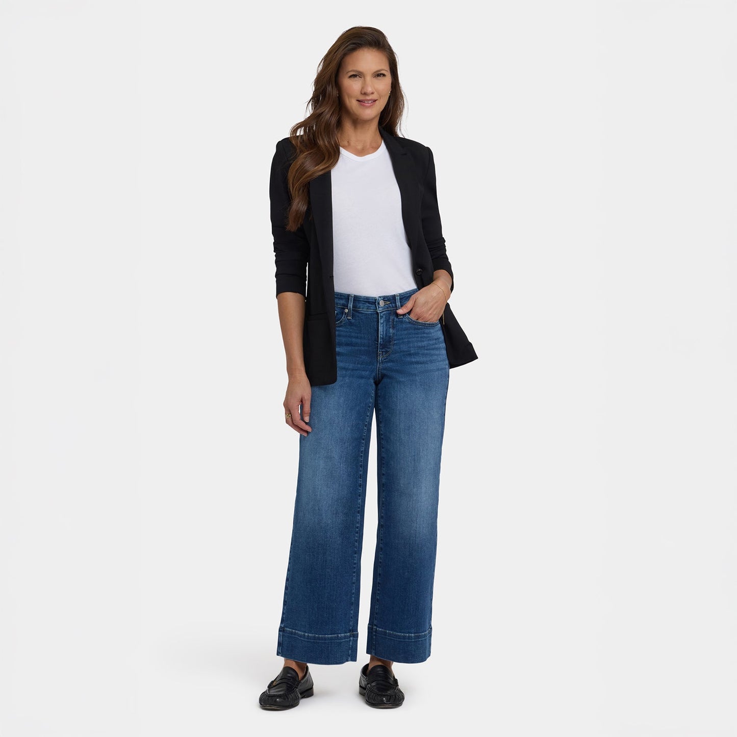 Teresa Wide Leg Ankle Jeans - Opera Blue