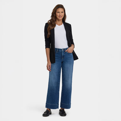 Teresa Wide Leg Ankle Jeans - Opera Blue