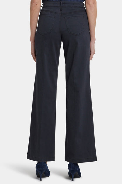 Teresa Wide Leg Jeans - Washed Black