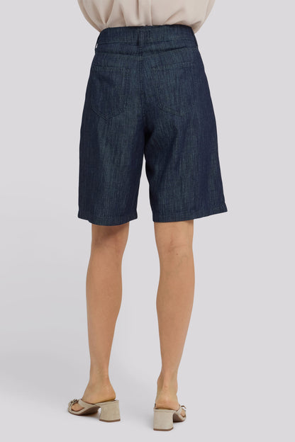 Gwen Relaxed Bermuda Denim Shorts - Dark Indigo
