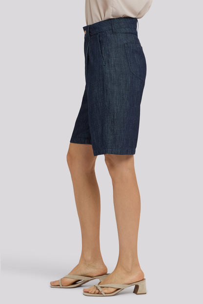 Gwen Relaxed Bermuda Denim Shorts - Dark Indigo