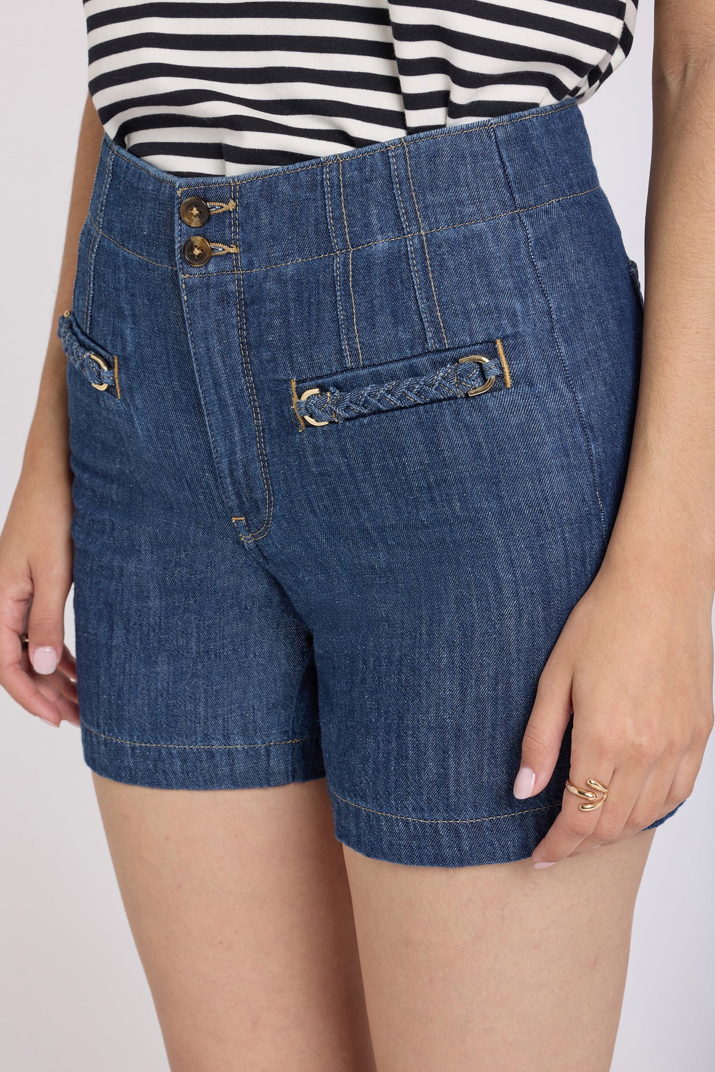 Kayla Denim Shorts - Medium Indigo
