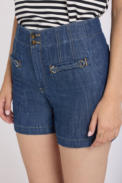 Kayla Denim Shorts - Medium Indigo