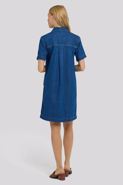 Denim Utility Dress - Medium Indigo