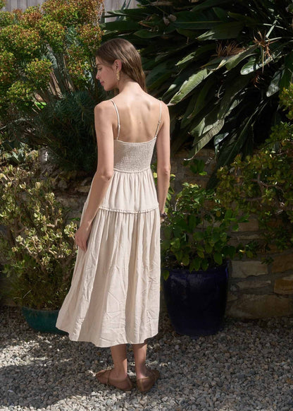 JADE EMBROIDERED MIDI DRESS