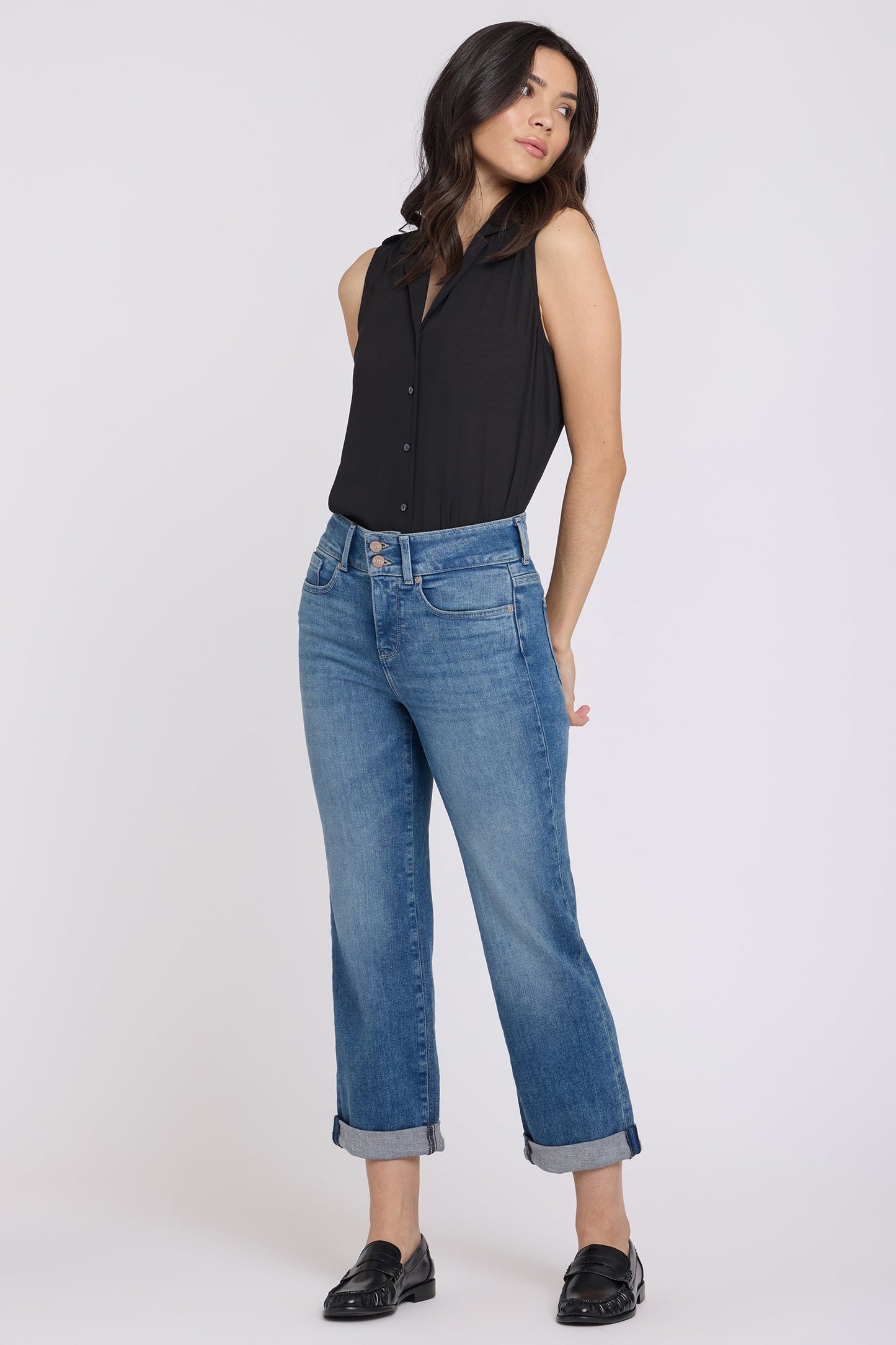 Bailey Relaxed Straight Crop Jeans - Breezy Palms
